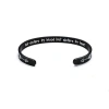 Trendy brand bracelet, stainless steel bracelet, C-shaped inspirational engraved, creative and funny bracelet, smooth plate bracelet Item Picture
